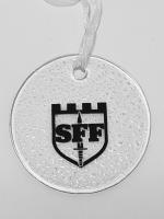 Hammered Glass SFF Logo Ornament
